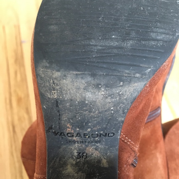 Vagabond Olivia Mod Suede Boots - 38 - Rust Camel - Picture 7 of 9